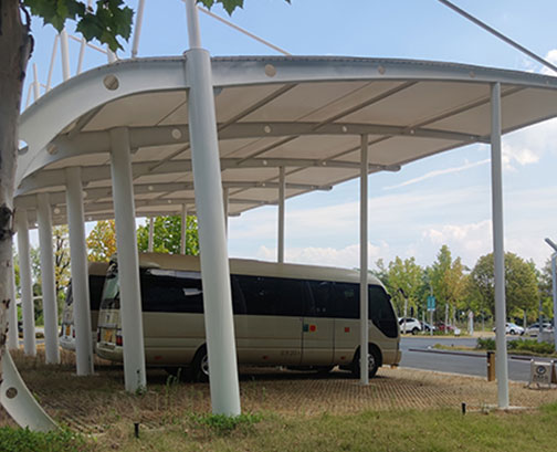 湖南常德膜結(jié)構(gòu)車(chē)棚案例